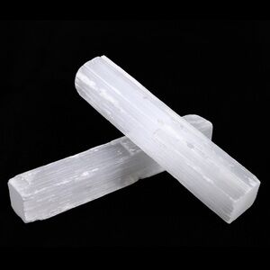 Selenite Wand 2Pc Set Of Selenite Kit Beginners Crystal Kit